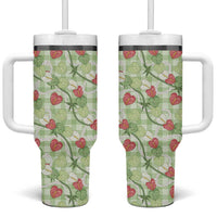 Anthurium Pikake Ti Leaf Palaka Tumbler With Handle Green Version