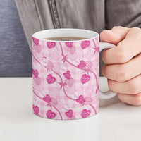 Anthurium Pikake Ti Leaf Palaka Ceramic Mug Pink Version