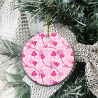Anthurium Pikake Ti Leaf Palaka Ceramic Ornament Pink Version LT01 - Polynesian Pride