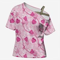 Anthurium Pikake Ti Leaf Palaka Cross Shoulder Shirt Pink Version