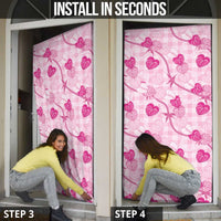 Anthurium Pikake Ti Leaf Palaka Door Cover Pink Version