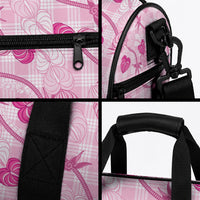 Anthurium Pikake Ti Leaf Palaka Duffle Bag Pink Version LT01 - Polynesian Pride