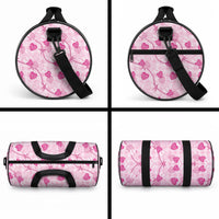Anthurium Pikake Ti Leaf Palaka Duffle Bag Pink Version LT01 - Polynesian Pride
