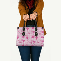 Anthurium Pikake Ti Leaf Palaka Leather Bag Pink Version
