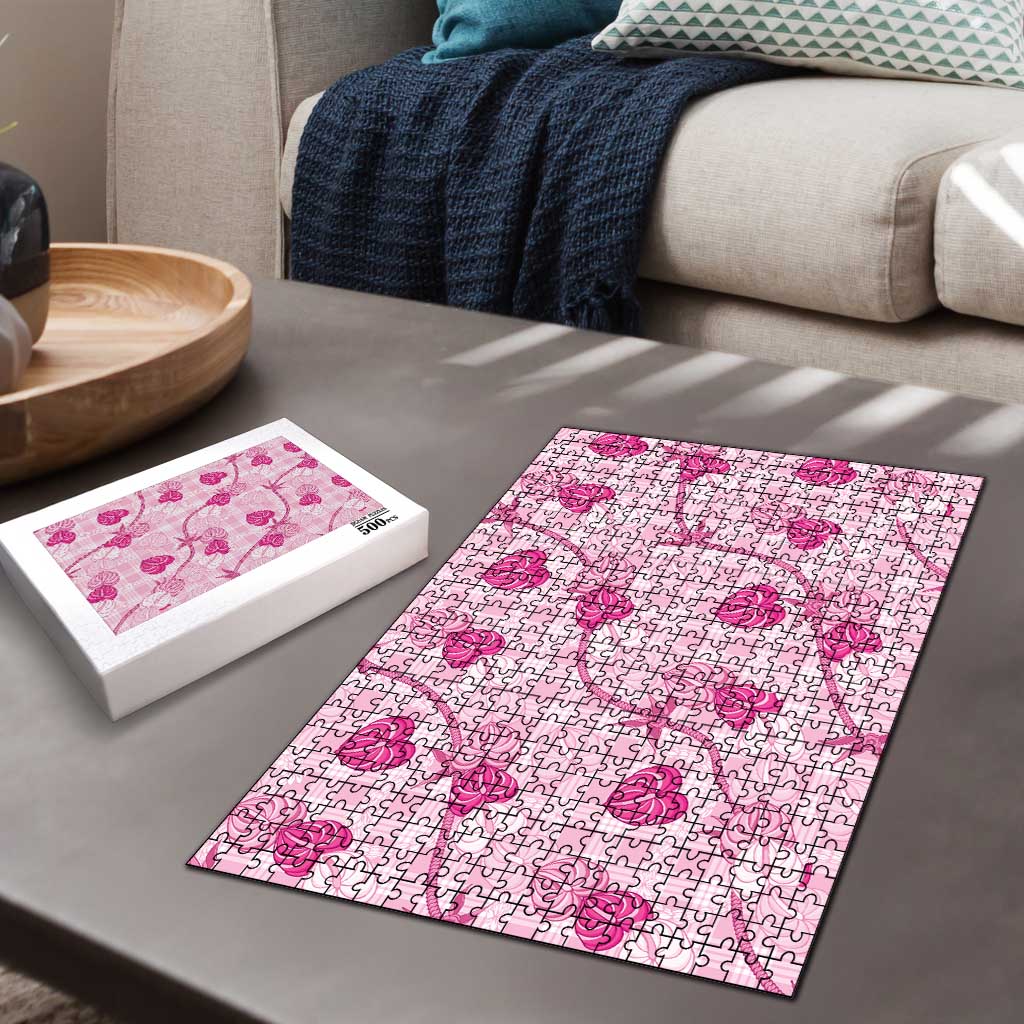 Anthurium Pikake Ti Leaf Palaka Puzzle Pink Version