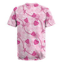 Anthurium Pikake Ti Leaf Palaka Rugby Jersey Pink Version