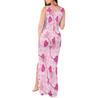 Anthurium Pikake Ti Leaf Palaka Tank Maxi Dress Pink Version