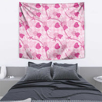 Anthurium Pikake Ti Leaf Palaka Tapestry Pink Version