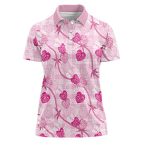Anthurium Pikake Ti Leaf Palaka Women Polo Shirt Pink Version LT01 Female Pink - Polynesian Pride
