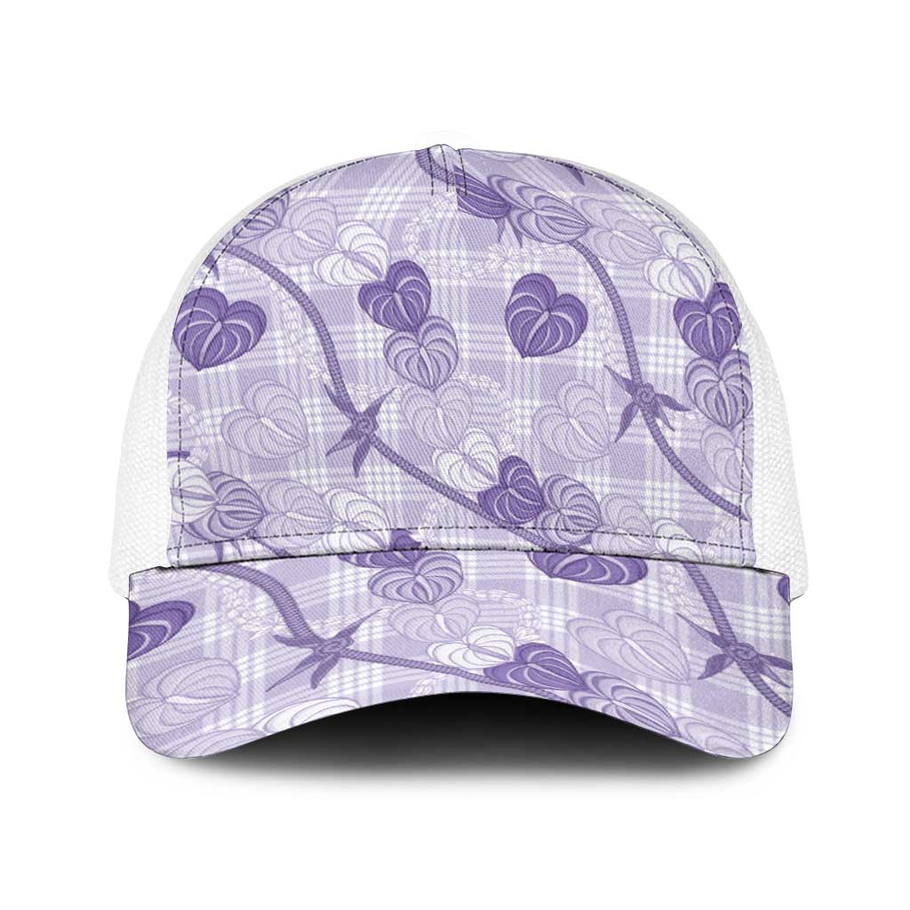 Anthurium Pikake Ti Leaf Palaka Baseball Net Cap Purple Version