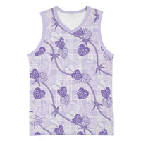 Anthurium Pikake Ti Leaf Palaka Basketball Jersey Purple Version