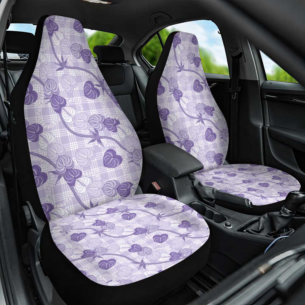Anthurium Pikake Ti Leaf Palaka Car Seat Cover Purple Version