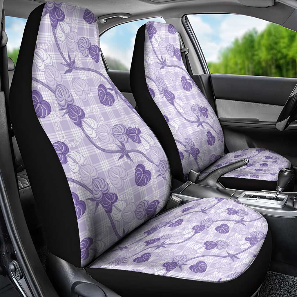 Anthurium Pikake Ti Leaf Palaka Car Seat Cover Purple Version