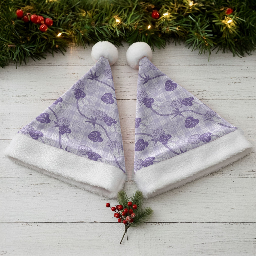 Anthurium Pikake Ti Leaf Palaka Christmas Santa Hat Purple Version LT01 - Polynesian Pride