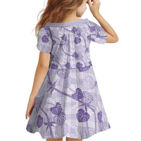 Anthurium Pikake Ti Leaf Palaka Family Matching Tank Maxi Dress and Hawaiian Shirt Purple Version LT01 - Polynesian Pride