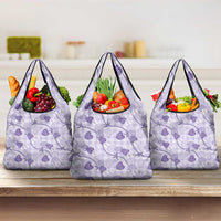 Anthurium Pikake Ti Leaf Palaka Grocery Bag Purple Version