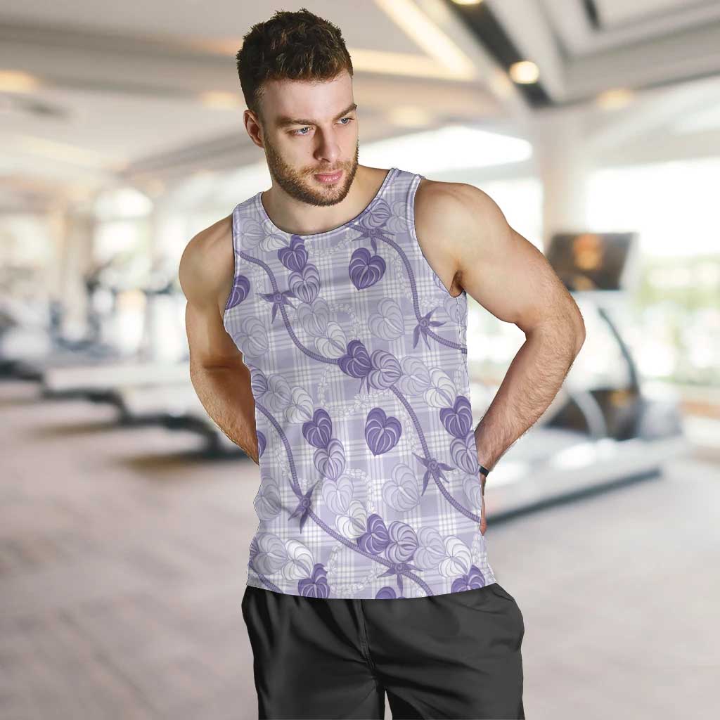 Anthurium Pikake Ti Leaf Palaka Men Tank Top Purple Version