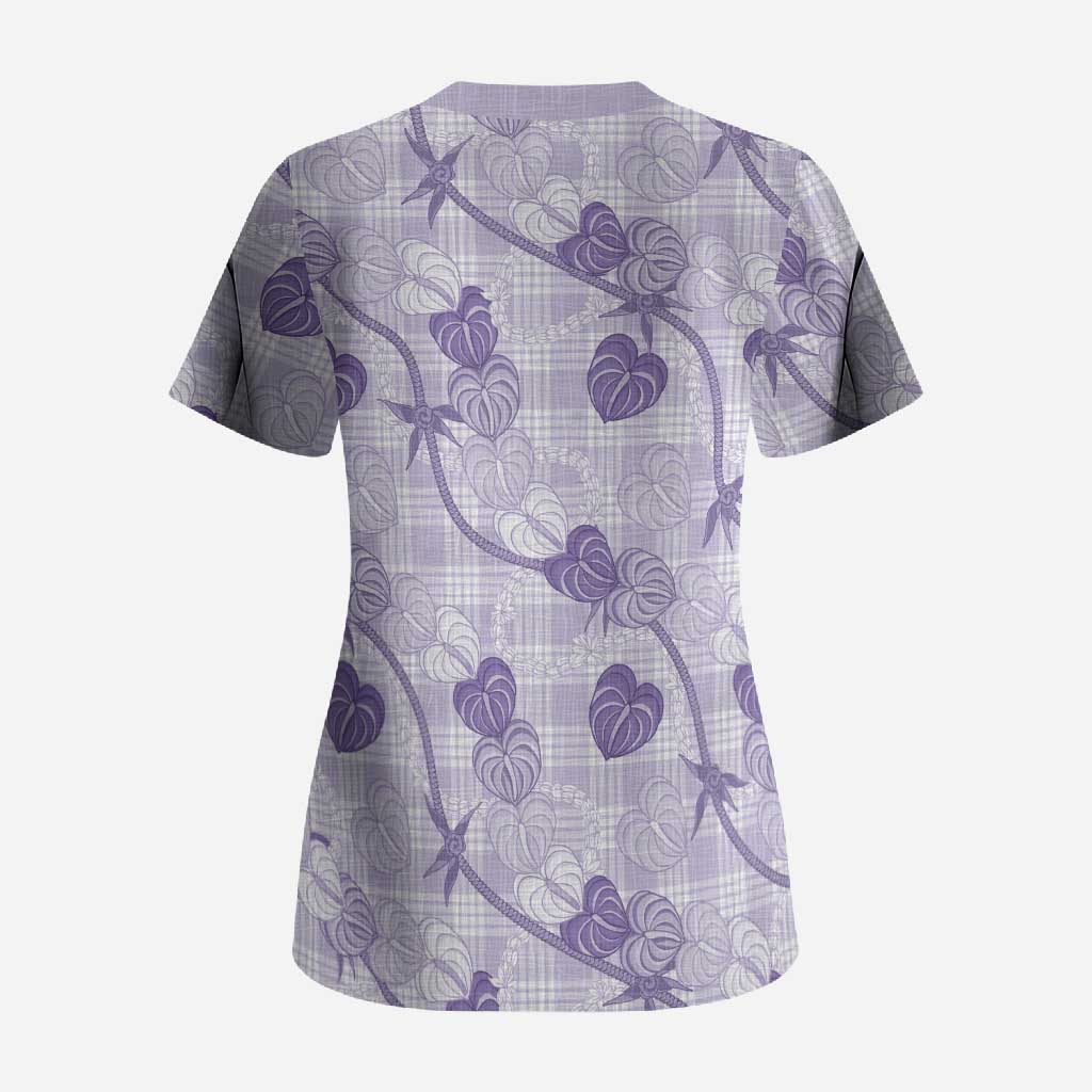 Anthurium Pikake Ti Leaf Palaka Scrub Top Purple Version