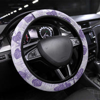 Anthurium Pikake Ti Leaf Palaka Steering Wheel Cover Purple Version