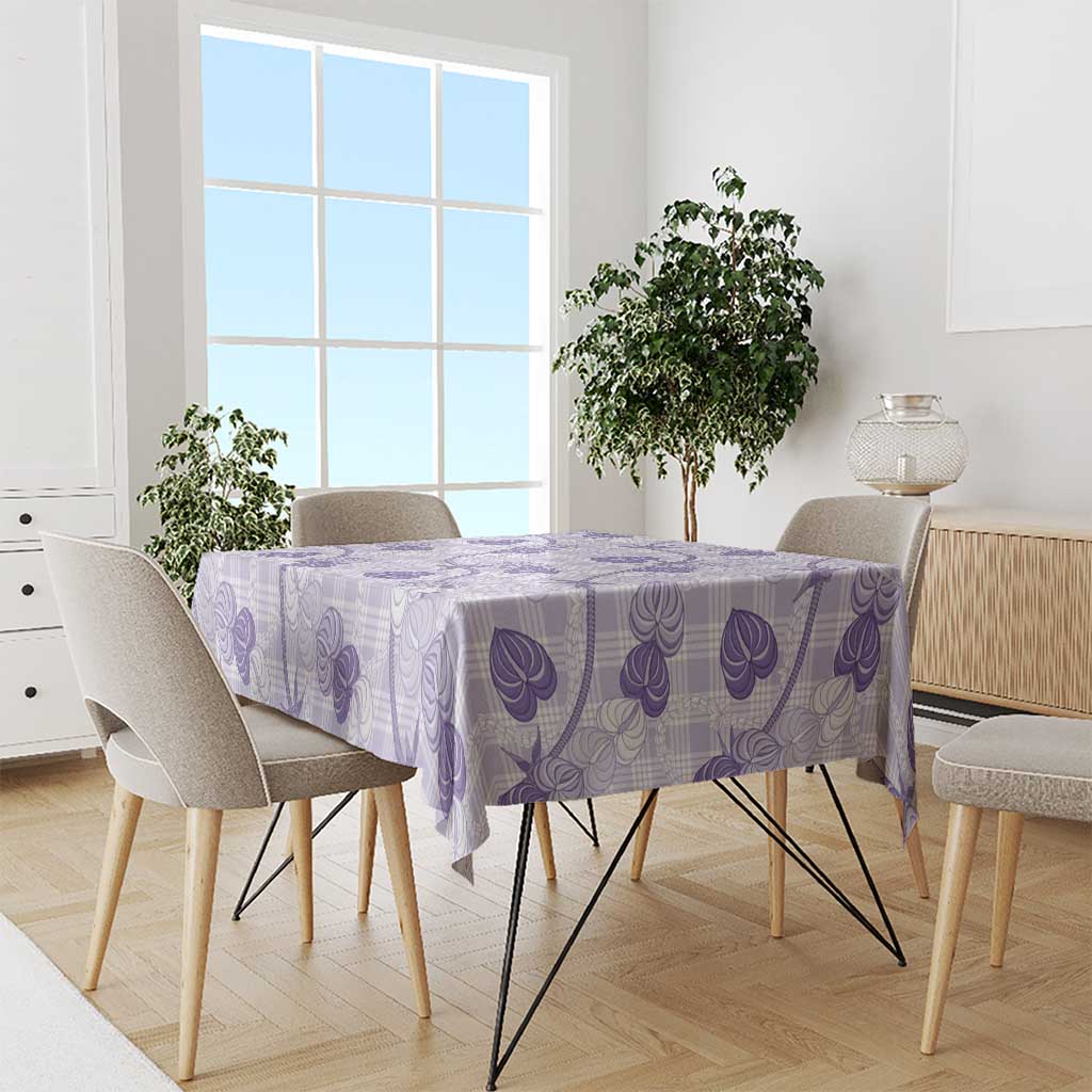 Anthurium Pikake Ti Leaf Palaka Tablecloth Purple Version