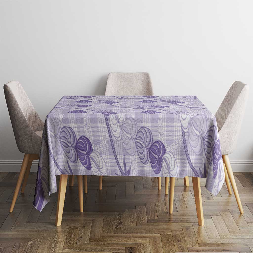 Anthurium Pikake Ti Leaf Palaka Tablecloth Purple Version