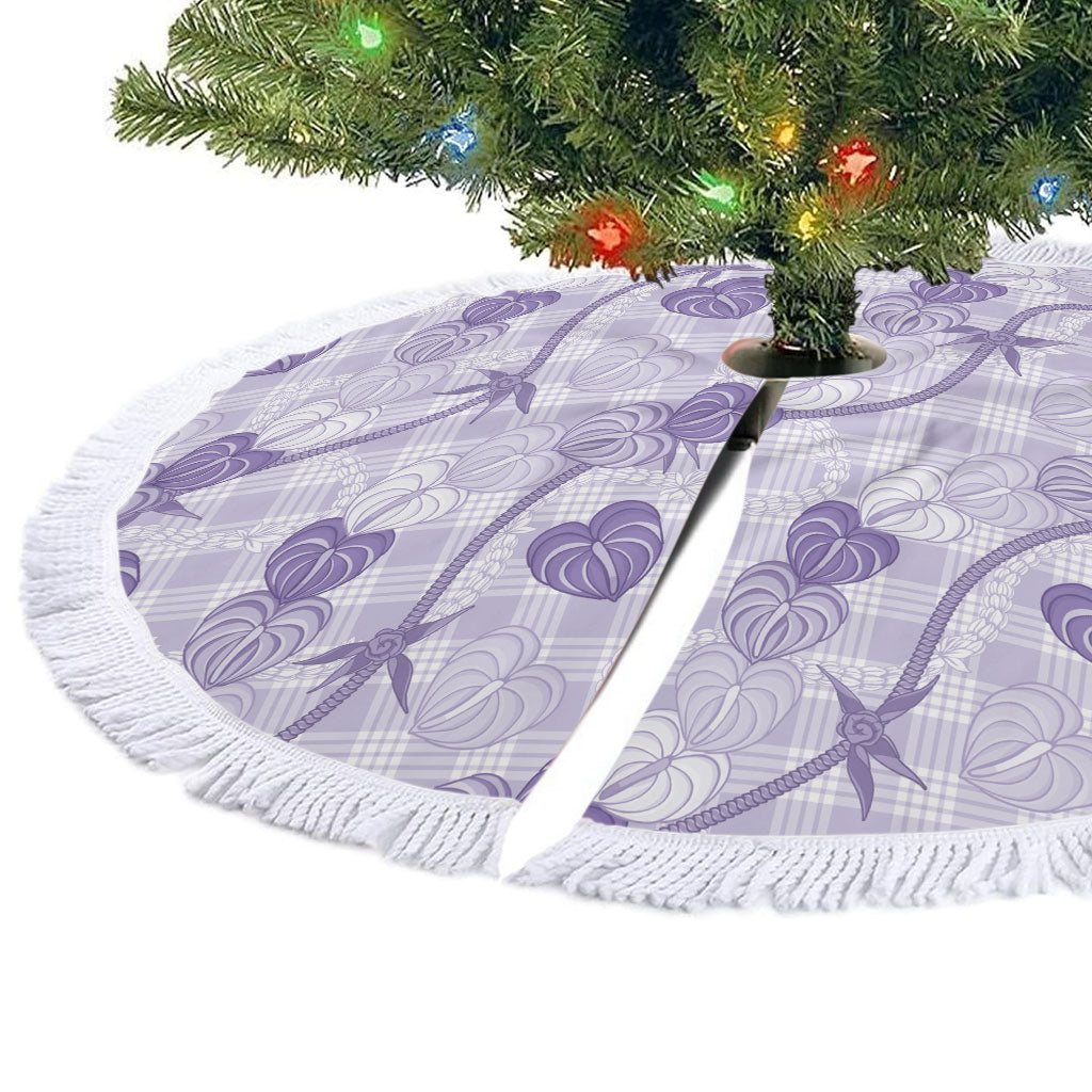 Anthurium Pikake Ti Leaf Palaka Tree Skirt Purple Version LT01 - Polynesian Pride