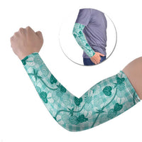 Anthurium Pikake Ti Leaf Palaka Arm Sleeves Turquoise Version