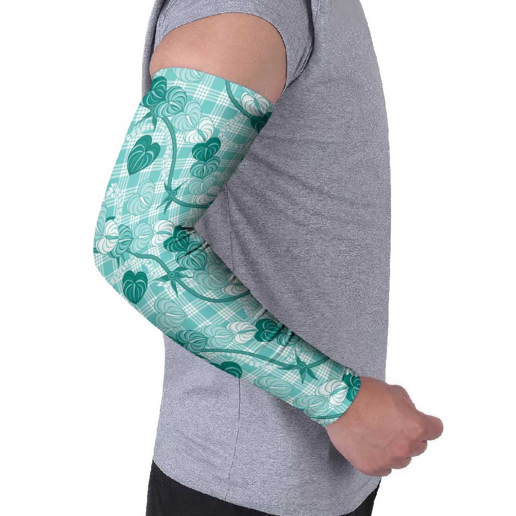 Anthurium Pikake Ti Leaf Palaka Arm Sleeves Turquoise Version