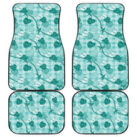 Anthurium Pikake Ti Leaf Palaka Car Mats Turquoise Version