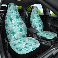 Anthurium Pikake Ti Leaf Palaka Car Seat Cover Turquoise Version