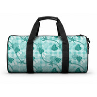 Anthurium Pikake Ti Leaf Palaka Duffle Bag Turquoise Version LT01 One size Turquoise - Polynesian Pride