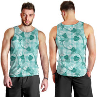 Anthurium Pikake Ti Leaf Palaka Men Tank Top Turquoise Version