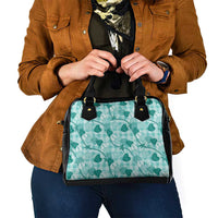 Anthurium Pikake Ti Leaf Palaka Shoulder Handbag Turquoise Version