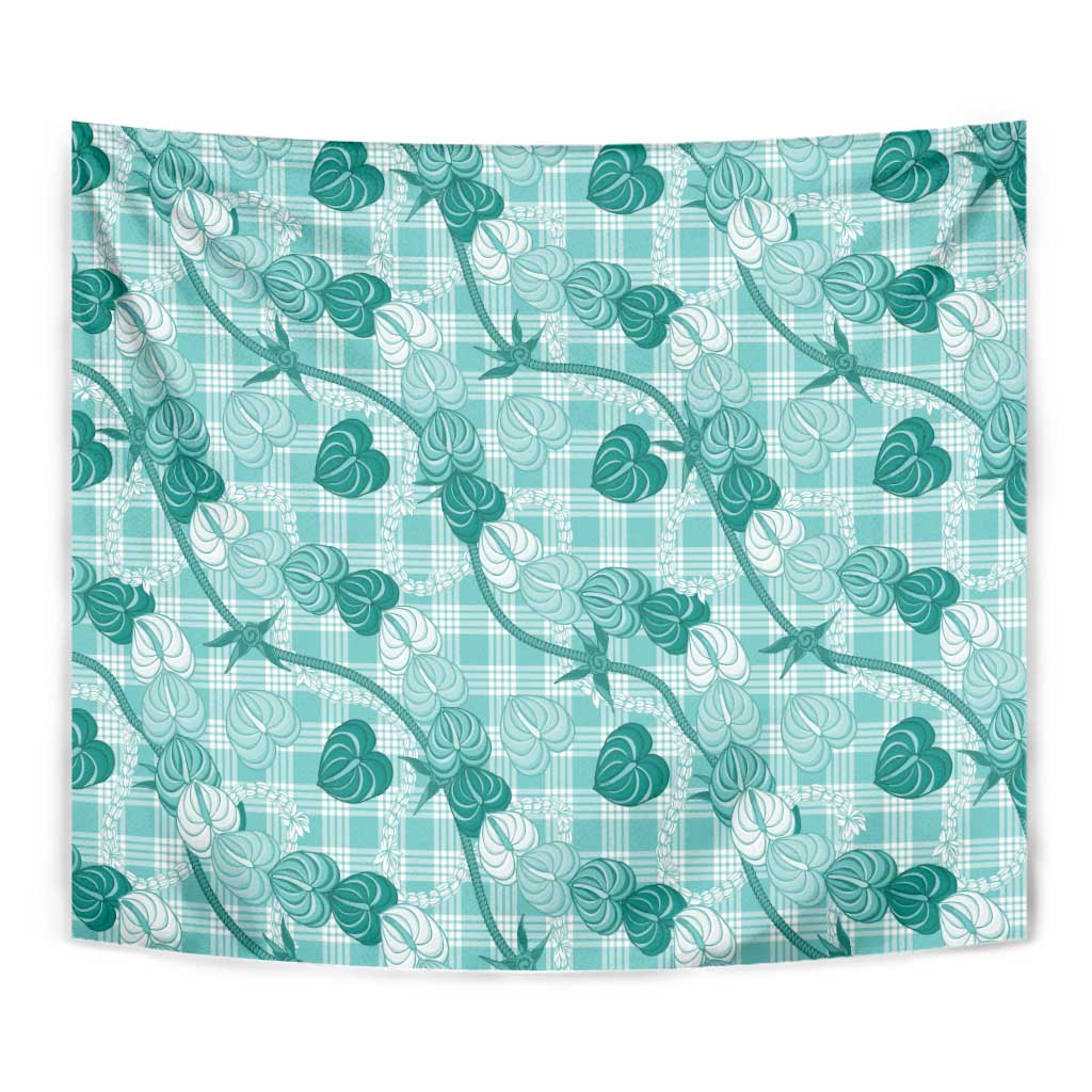 Anthurium Pikake Ti Leaf Palaka Tapestry Turquoise Version