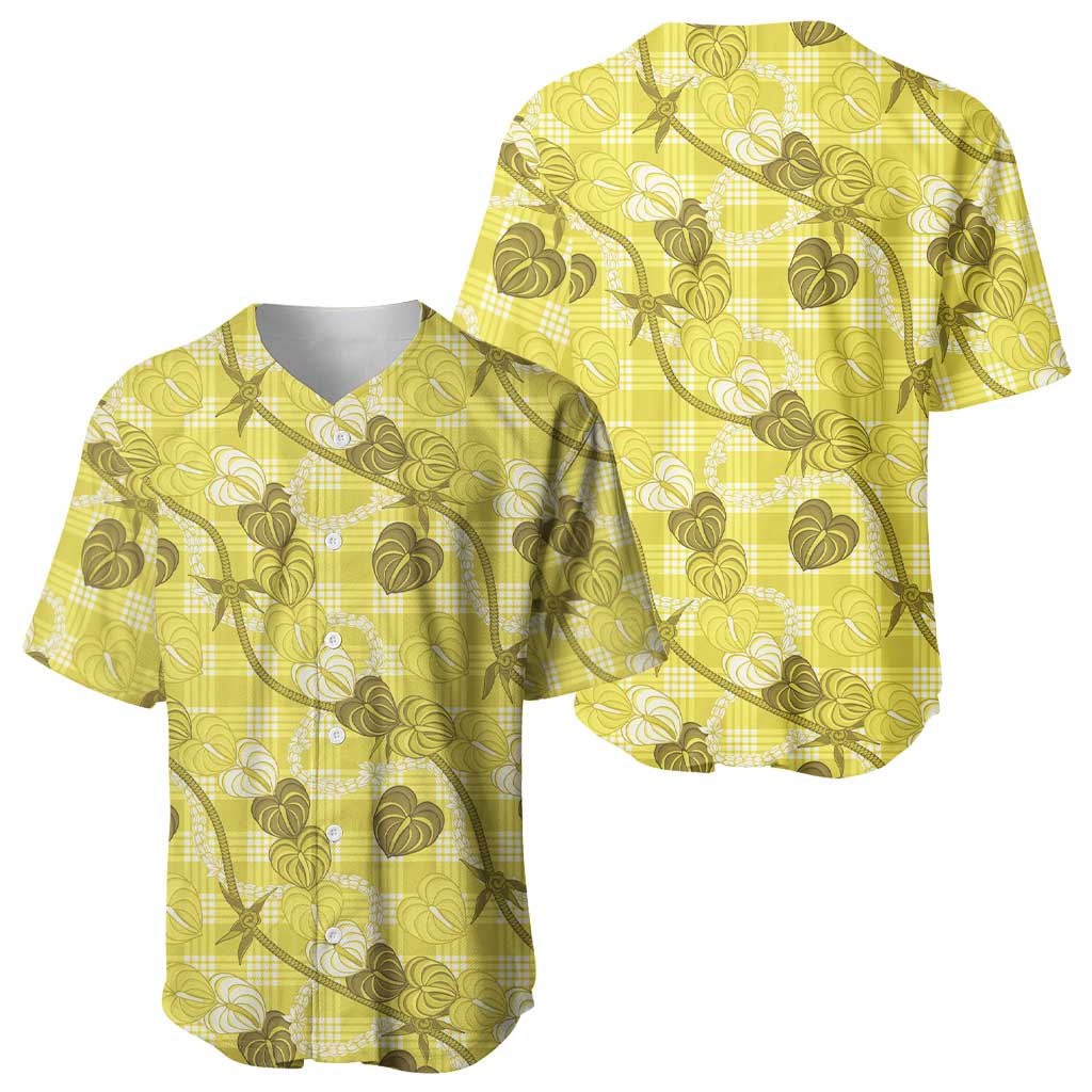 Anthurium Pikake Ti Leaf Palaka Baseball Jersey Yellow Version