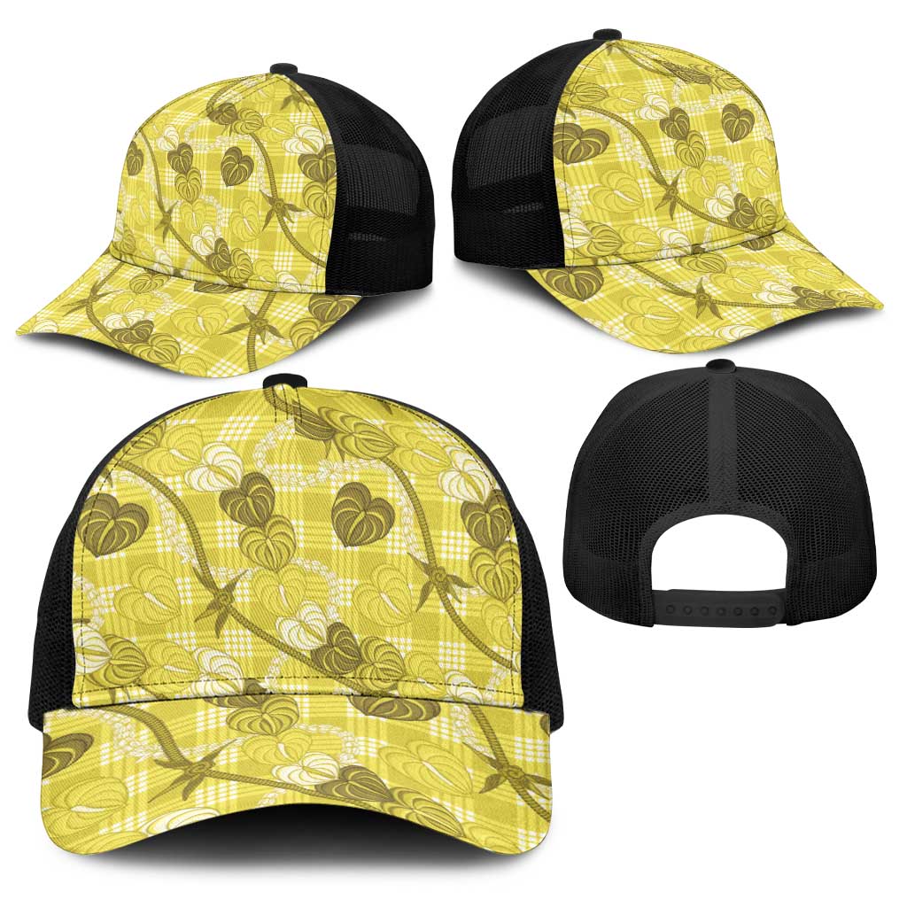Anthurium Pikake Ti Leaf Palaka Baseball Net Cap Yellow Version