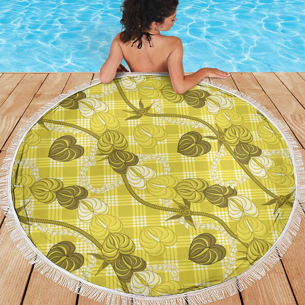 Anthurium Pikake Ti Leaf Palaka Beach Blanket Yellow Version
