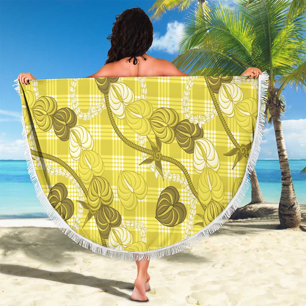 Anthurium Pikake Ti Leaf Palaka Beach Blanket Yellow Version
