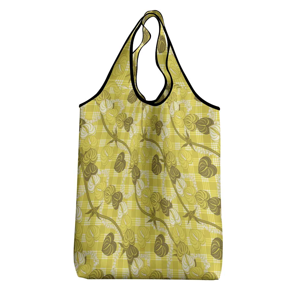 Anthurium Pikake Ti Leaf Palaka Grocery Bag Yellow Version