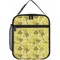 Anthurium Pikake Ti Leaf Palaka Lunch Bag Yellow Version LT01 10.2 × 8.3 × 4.3 inch Yellow - Polynesian Pride