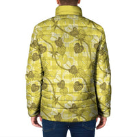 Anthurium Pikake Ti Leaf Palaka Padded Jacket Yellow Version