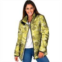 Anthurium Pikake Ti Leaf Palaka Padded Jacket Yellow Version