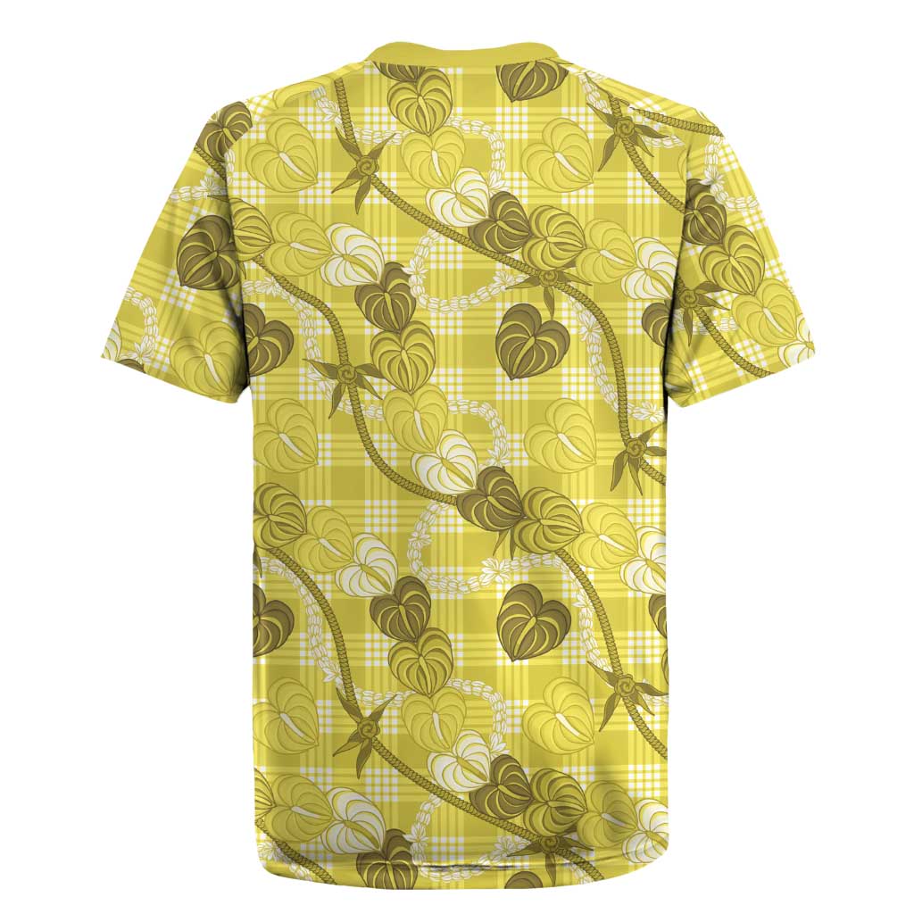 Anthurium Pikake Ti Leaf Palaka Rugby Jersey Yellow Version