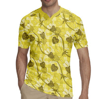 Anthurium Pikake Ti Leaf Palaka Rugby Jersey Yellow Version