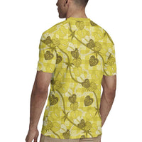 Anthurium Pikake Ti Leaf Palaka Rugby Jersey Yellow Version