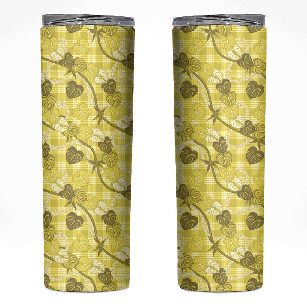Anthurium Pikake Ti Leaf Palaka Skinny Tumbler Yellow Version