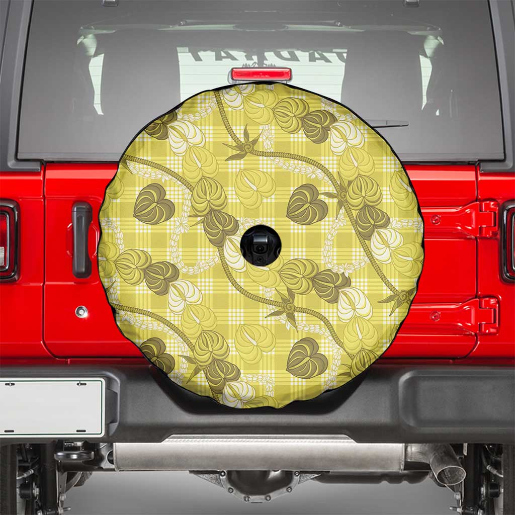 Anthurium Pikake Ti Leaf Palaka Spare Tire Cover Yellow Version