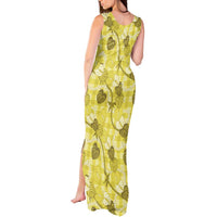 Anthurium Pikake Ti Leaf Palaka Tank Maxi Dress Yellow Version