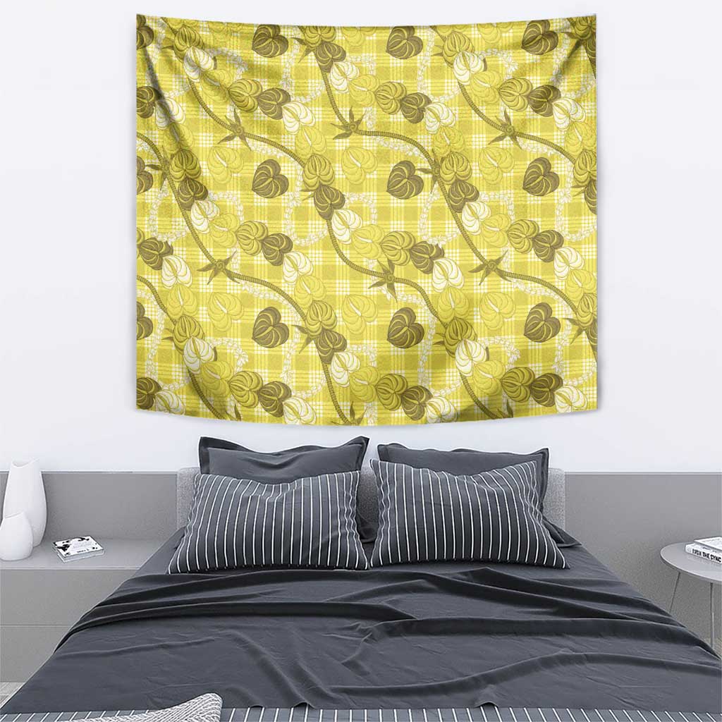 Anthurium Pikake Ti Leaf Palaka Tapestry Yellow Version