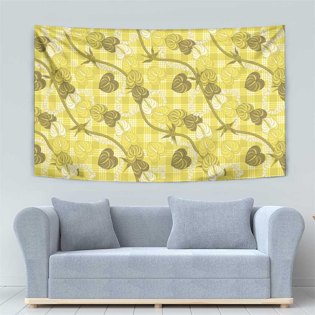 Anthurium Pikake Ti Leaf Palaka Tapestry Yellow Version